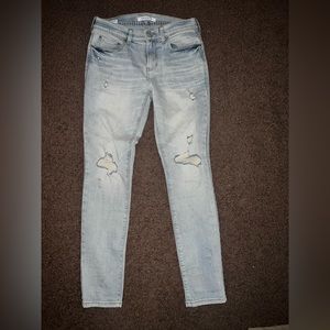PacSun stacked skinny ripped distressed blue jeans. Waist 29